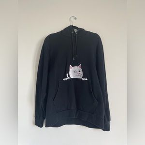 RipnDip black skater cat hoodie